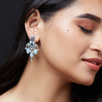 Accessorize London Women's Enamel Shades Of Blue Earrings