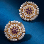 Accessorize London Women's Enamel And Pearl Stud Earrings