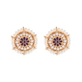 Accessorize London Women's Enamel And Pearl Stud Earrings