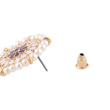 Accessorize London Women's Enamel And Pearl Stud Earrings