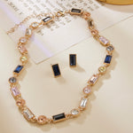 Accessorize London Women's Geo Pastel-Multi Necklace & Earring Set
