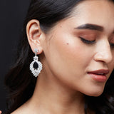Accessorize London Women's Floral Embellished Chandelier Earrings
