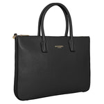 Accessorize London Women's Faux Leather Black Sapphire laptop handheld Bag