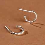 925 Pure Sterling Silver Twisted Rope Hoops Earring For Women