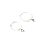 925 Pure Sterling Silver Swarovski Black Crystal Hoop Earring For Women