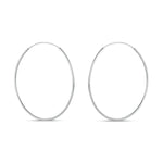 925 Pure Sterling Silver Large Simple Hoop Earring For Women
