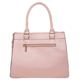 Accessorize London Women's Faux Leather Pink Athena Color Block handheld Bag