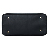 Accessorize London Women's Faux Leather Black Rosaline colorblock handheld Bag