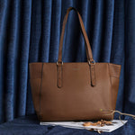 Accessorize London Women's Faux Leather Tan Venus Laptop Winged Tote Bag