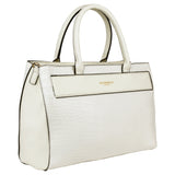 Accessorize London Women's Faux Leather Ivory Beetel Croc Handheld Bag