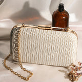 Accessorize London Women's Ivory Alicia Evening Party Hardcase Clutch