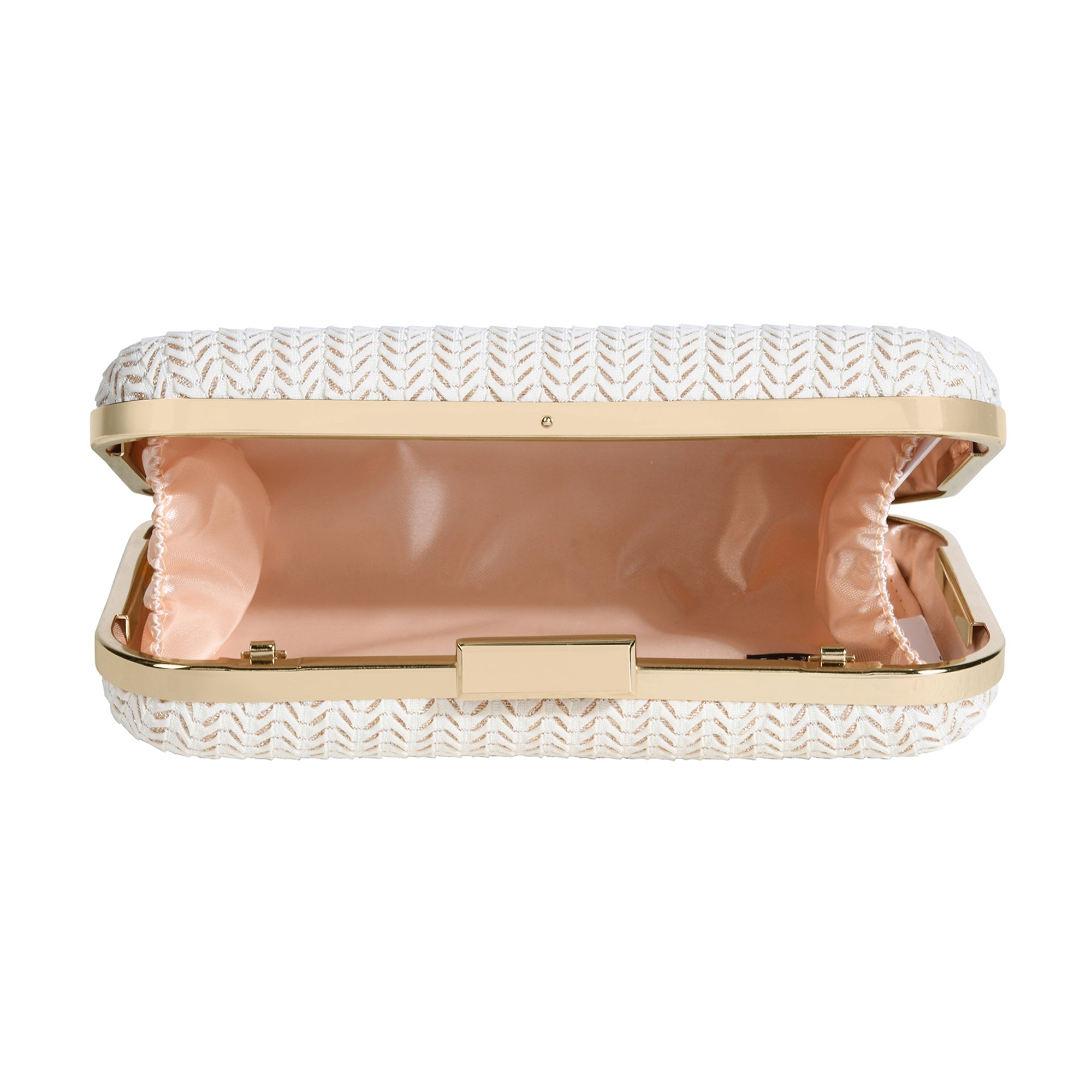 Accessorize London Women's Ivory Alicia Evening Party Hardcase Clutch