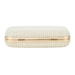 Accessorize London Women's Ivory Alicia Evening Party Hardcase Clutch