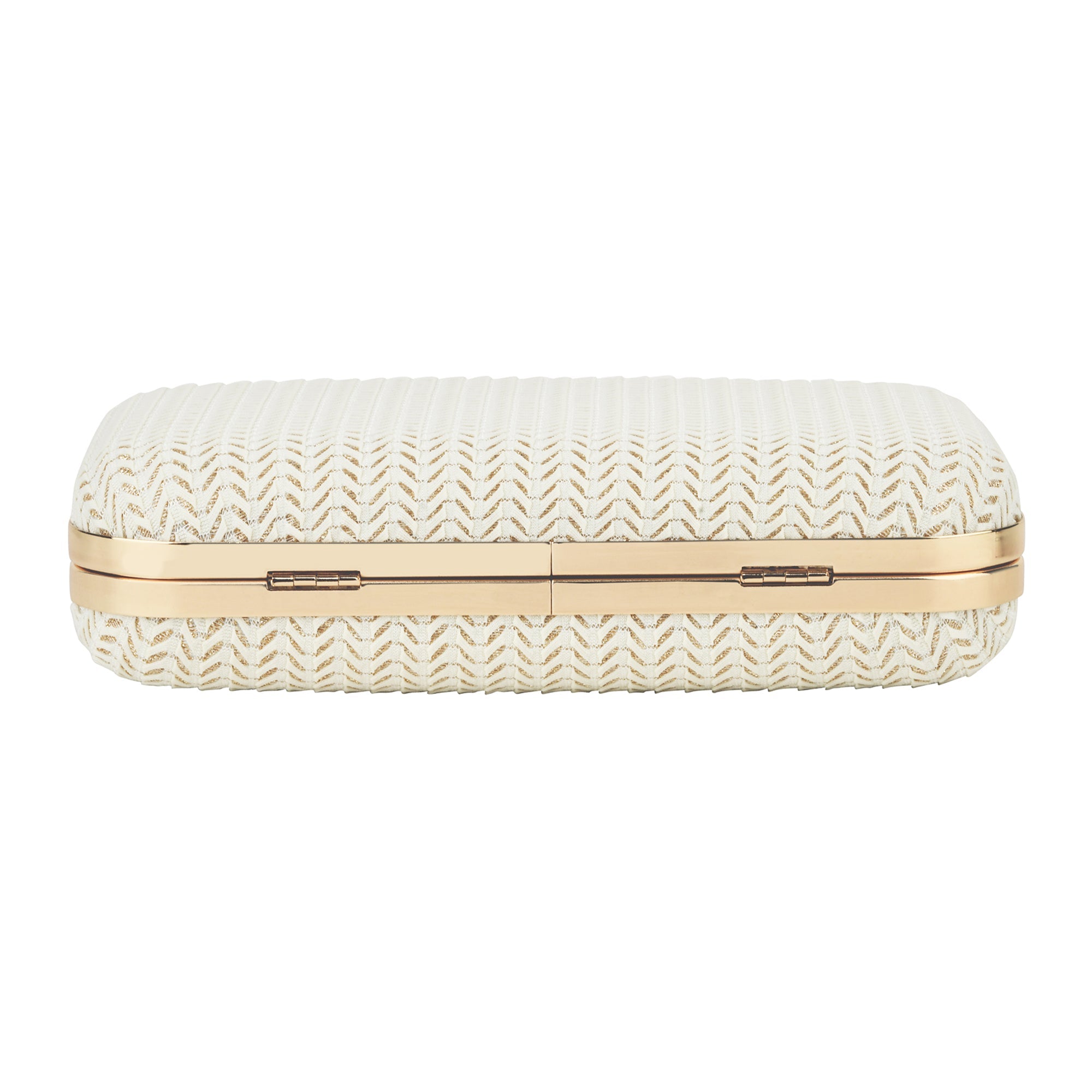 Accessorize London Women's Ivory Alicia Evening Party Hardcase Clutch