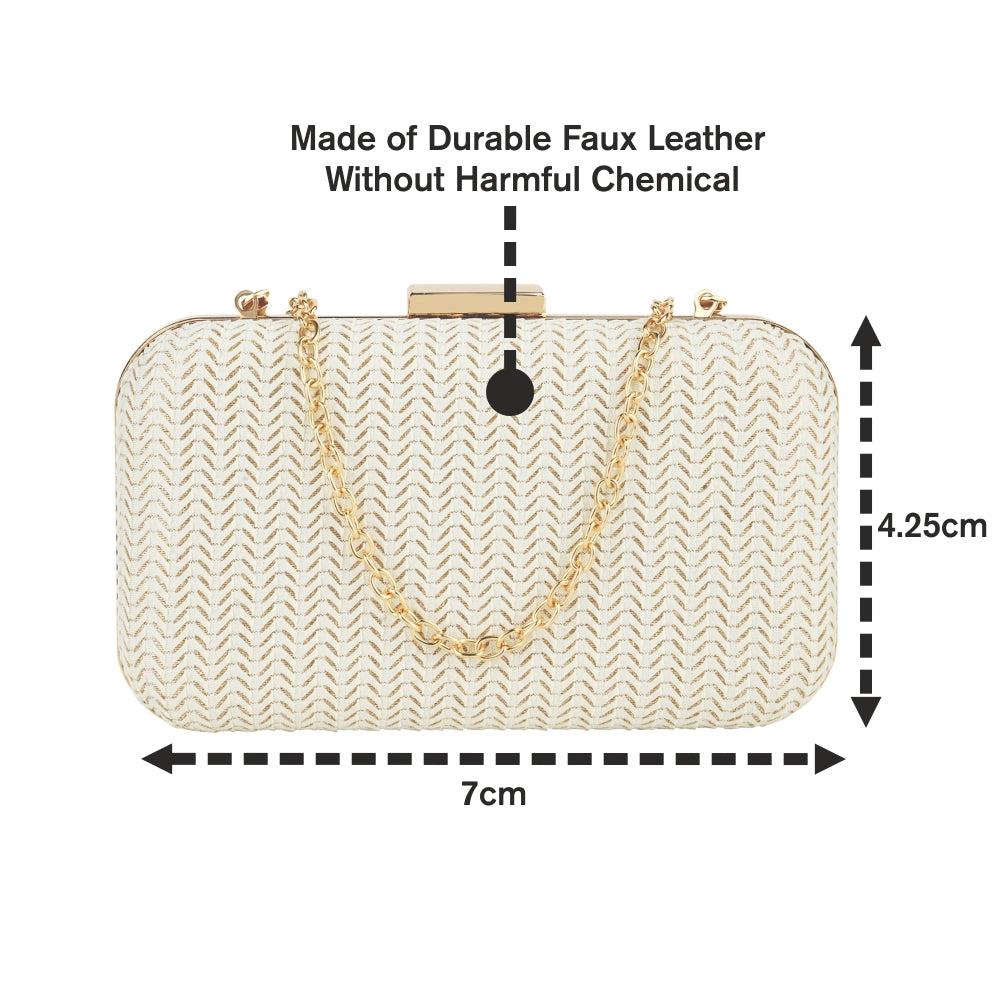 Accessorize London Women's Ivory Alicia Evening Party Hardcase Clutch