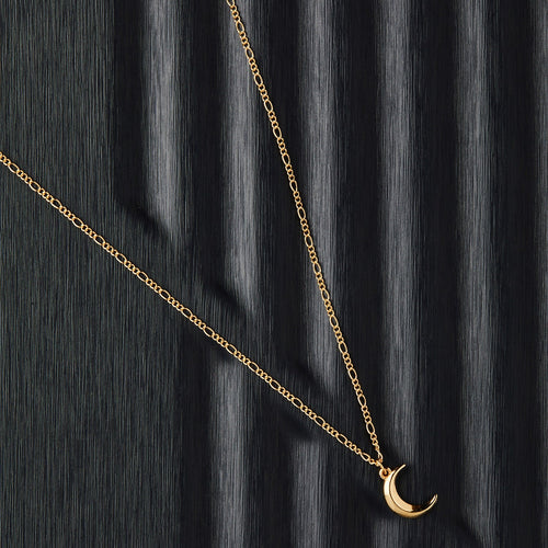 Accessorize London Women's Gold Carded Gifting Moon Necklace