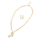 Accessorize London Women's Gold Feel Good Wishbone Spark Interchange Pendant Necklace