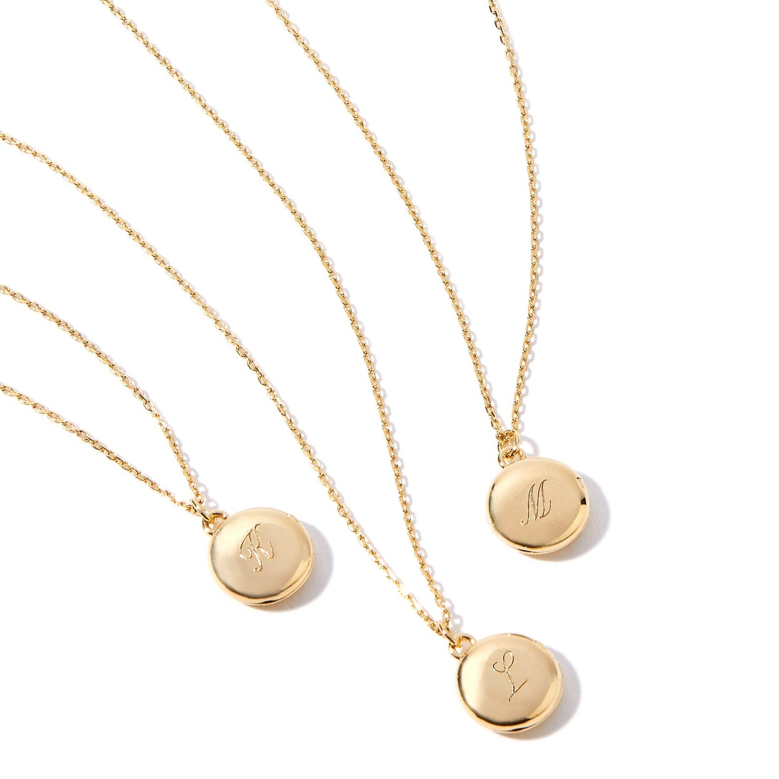 Real Gold Plated Initial Necklace Locket L For Women By Accessorize London