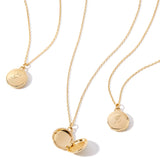 Real Gold Plated Initial Necklace Locket R For Women By Accessorize London