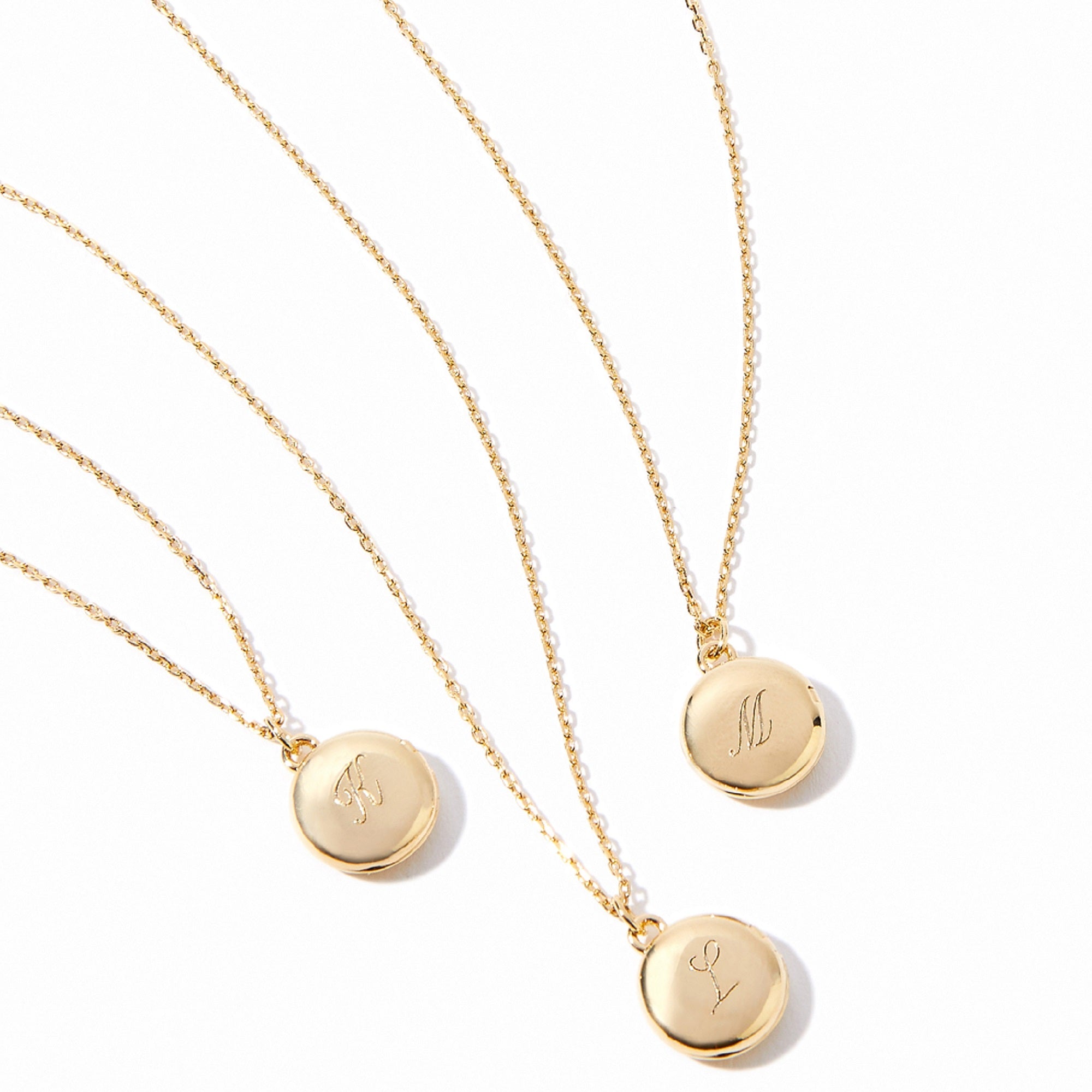 Real Gold Plated Initia Necklace Locket P For Women By Accessorize London