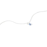925 Pure Sterling Silver Swarovski Blue Crystal Pendant Necklace For Women