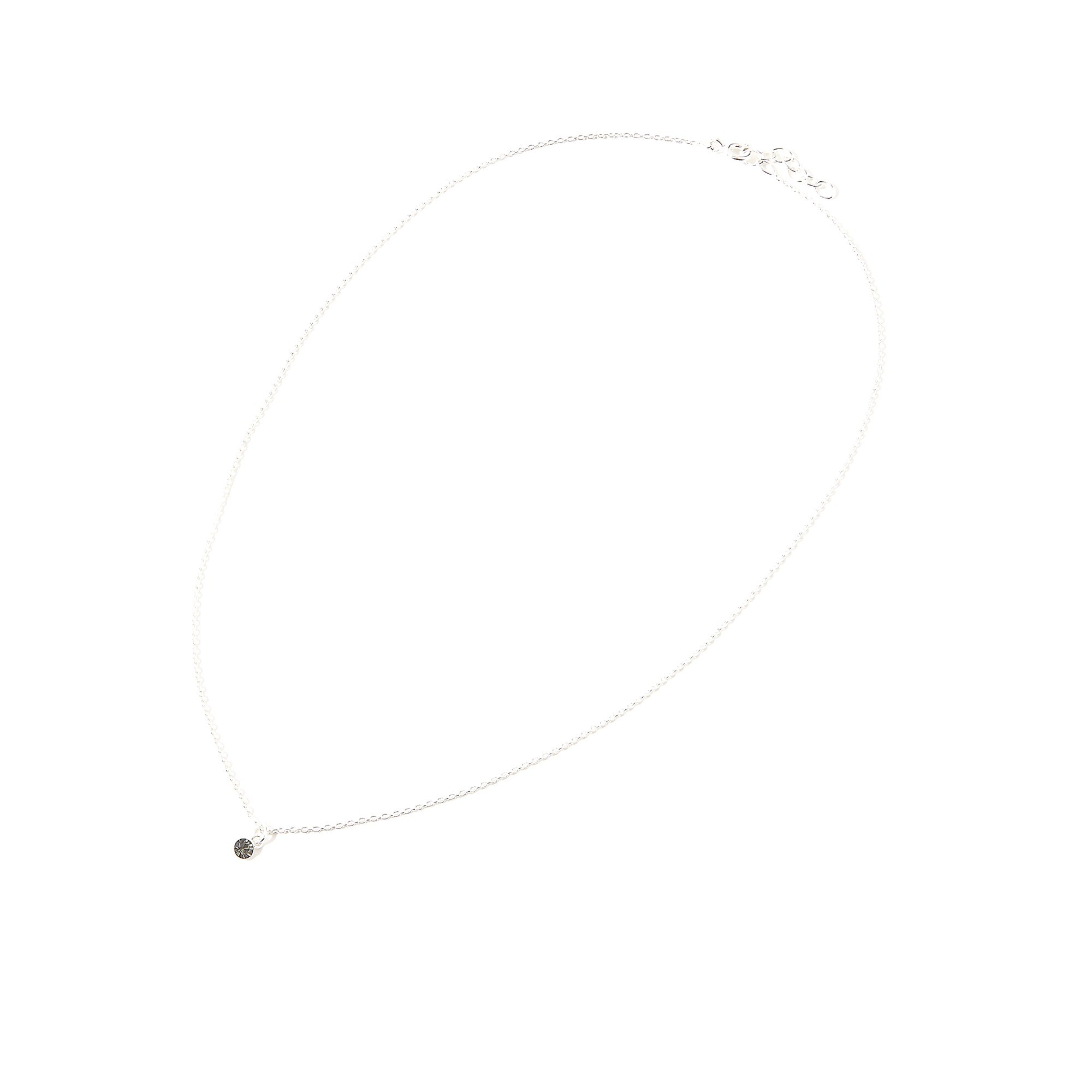 925 Pure Sterling Silver Swarovski Black Crystal Pendant Necklace For Women