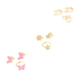 Accessorize Girl Bunny Clip On Earrings And Ring Set