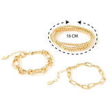 Accessorize London Women's Gold Reconnected St of 5 Chains Stretch Bracelet