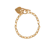 Real Gold Plated Heart Chunky Bracelet For Women By Accessorize London