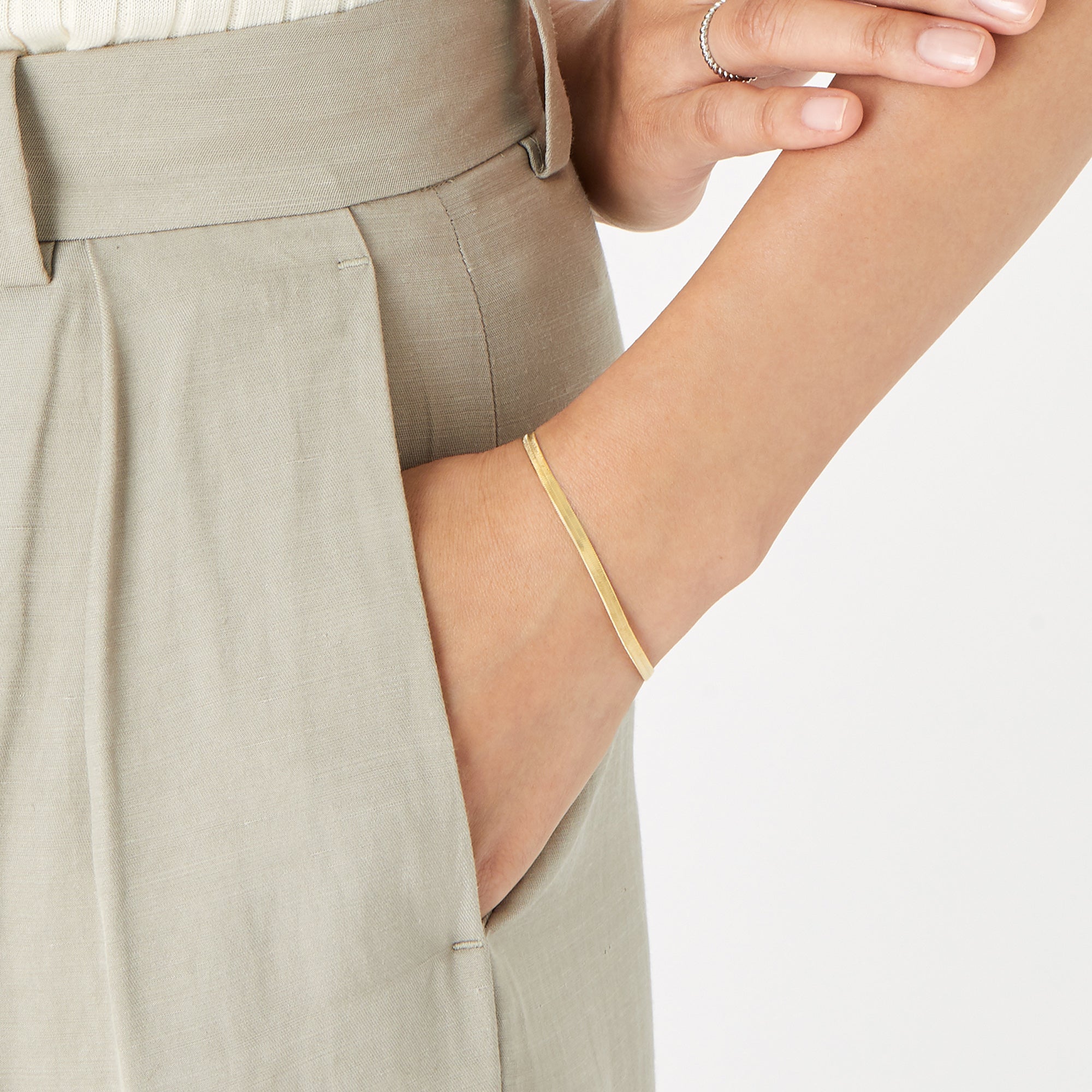 Real Gold Plated Omega Bracelet For Women By Accessorize London