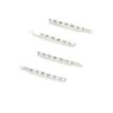 Accessorize London Women's Set of 4 pearl and Diamante grip Hair clips