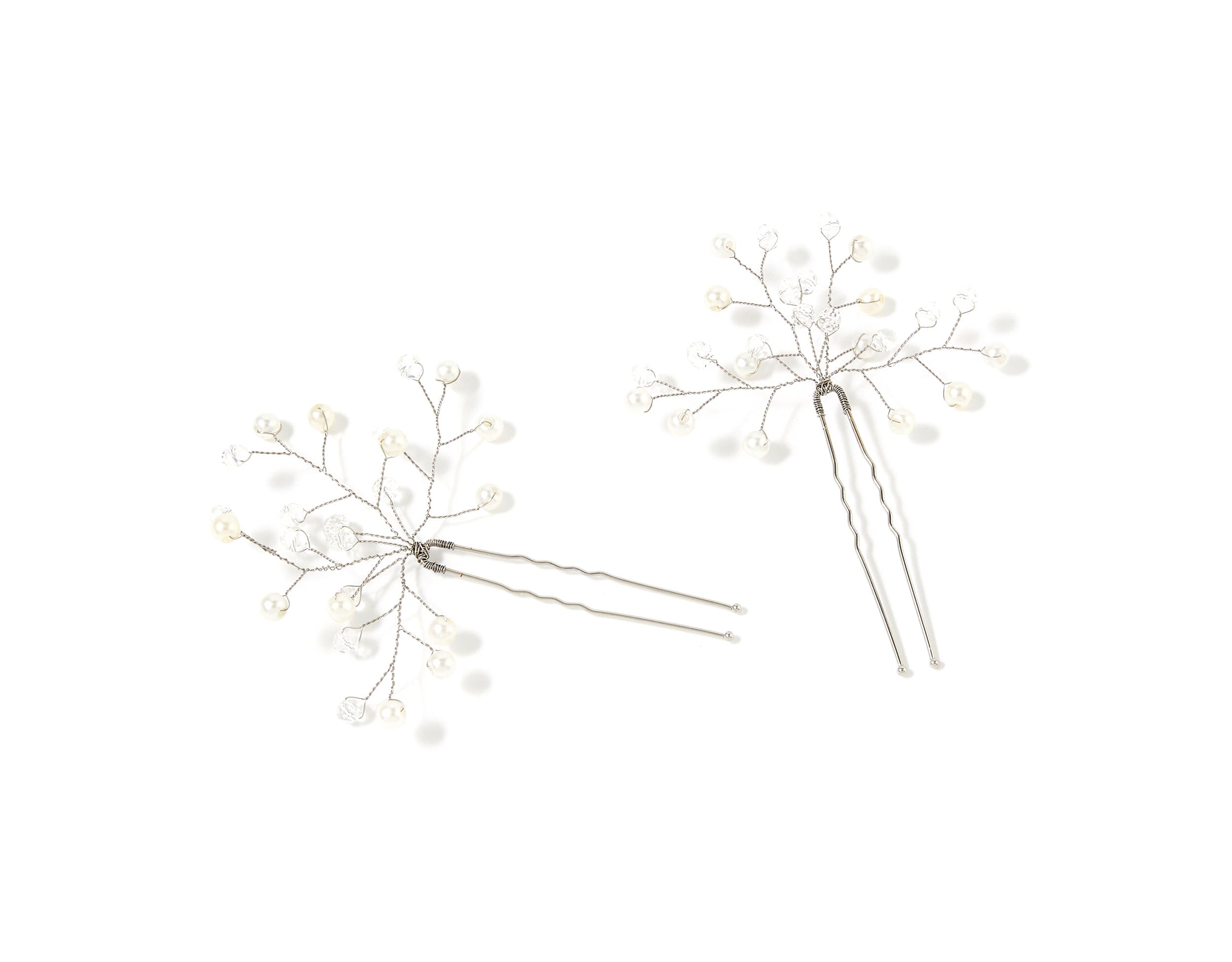 Accessorize London Women's Crystal And Pearl Vine Hair Slides