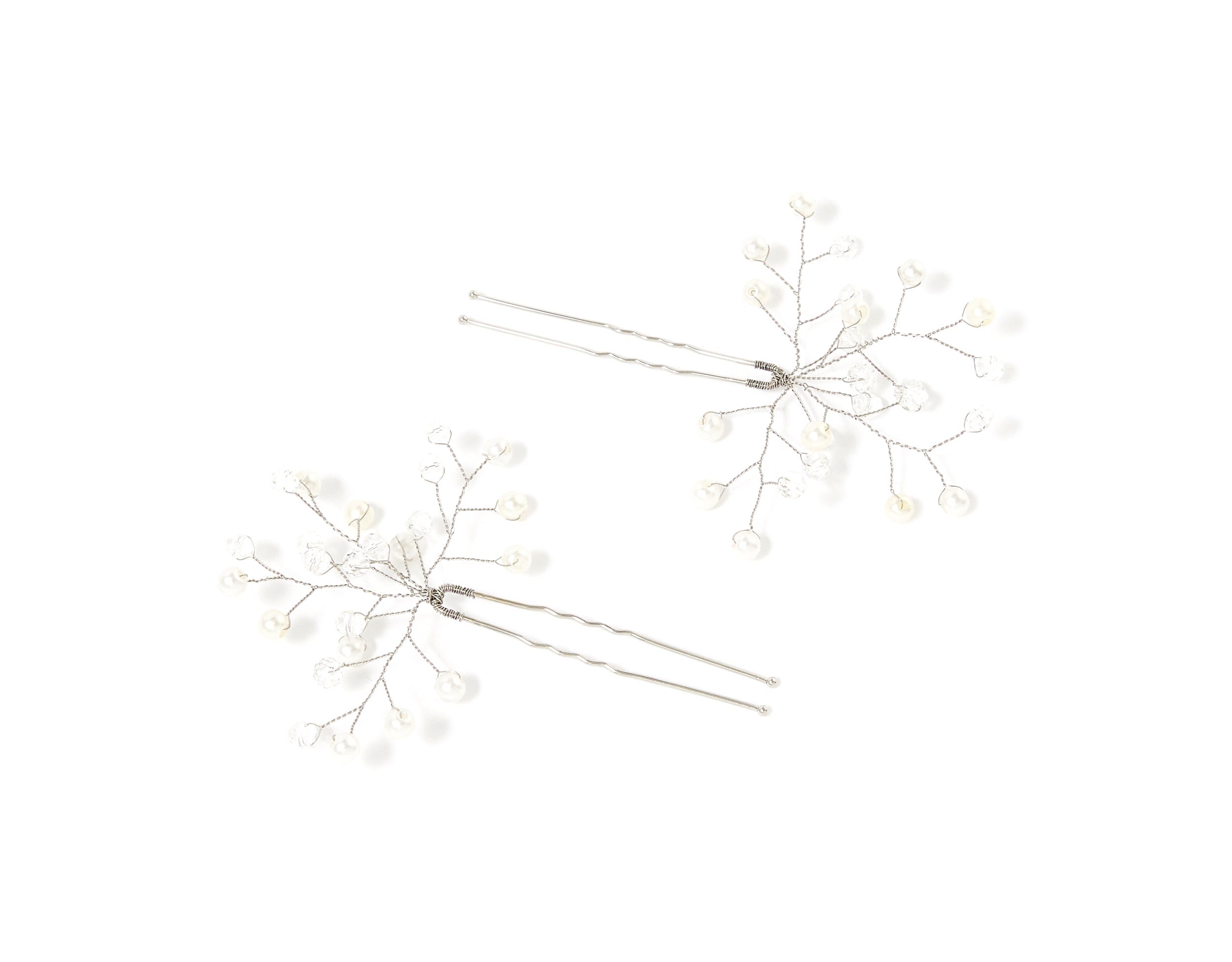 Accessorize London Women's Crystal And Pearl Vine Hair Slides