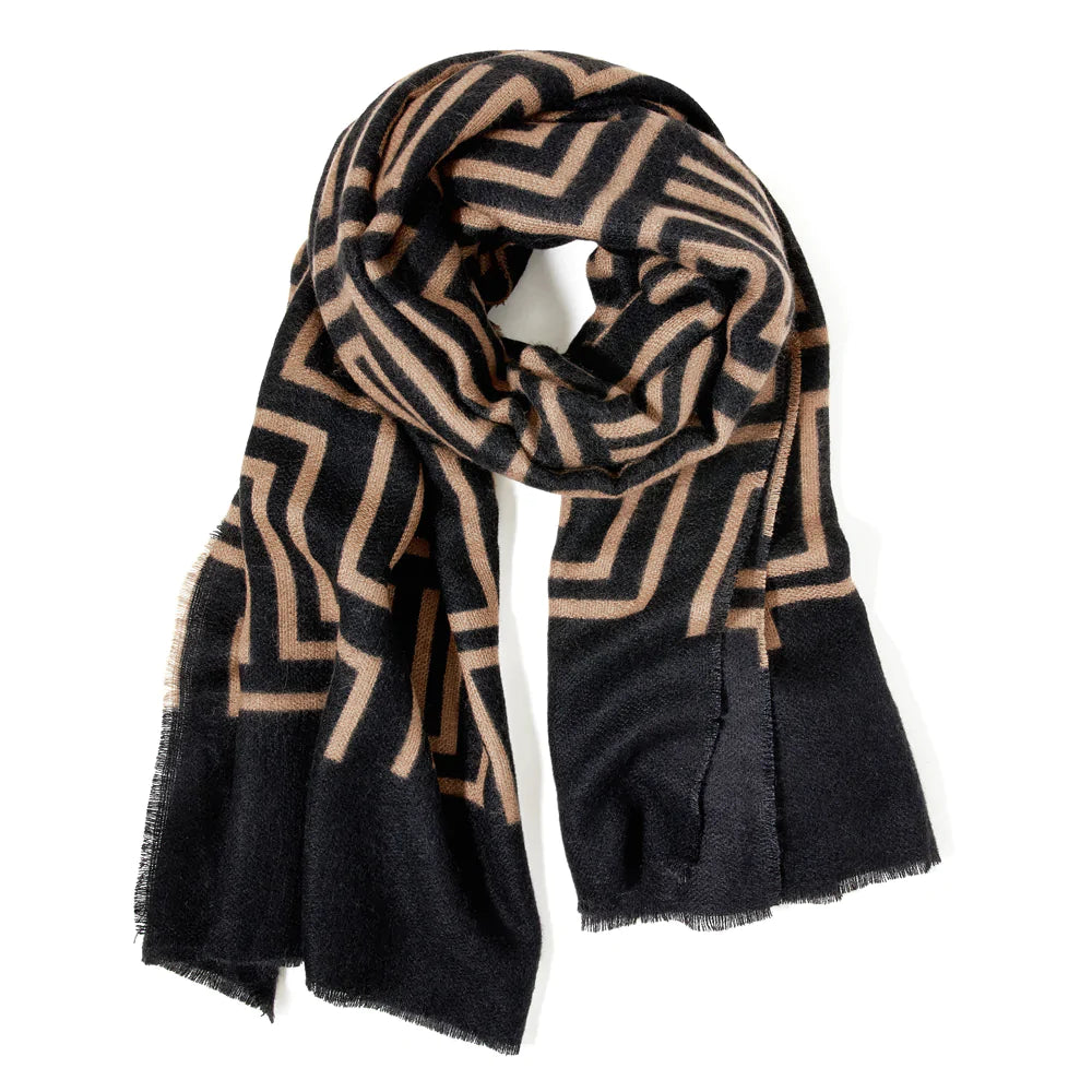 Accessorize London Women's Multi Firenze Geo Supersoft Blanket