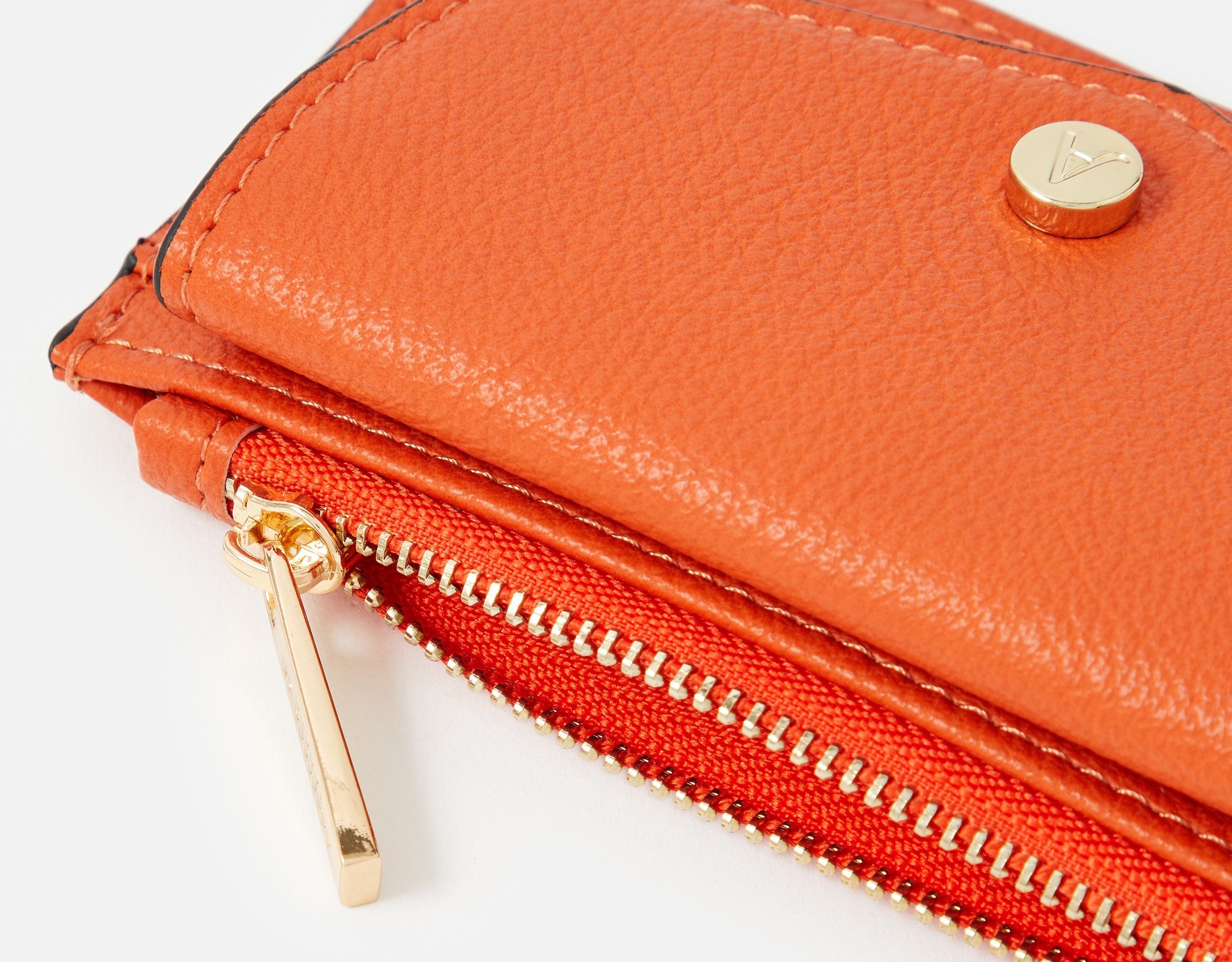 Accessorize London women's orange Card Pocket Purse wallet
