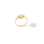 Real Gold Plated Opal Starburst Ring For Women By Accessorize London