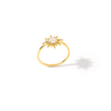 Real Gold Plated Opal Starburst Ring For Women By Accessorize London