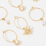 Accessorize London Women's Gold 3 X Bugs Hoop Earring Pack
