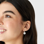 Accessorize London Women's Silver Pave Circle Short Drop Earring