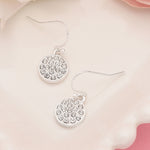 Accessorize London Women's Silver Pave Circle Short Drop Earring