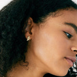 Accessorize London Women's Gold 3X Leaf Flower Stud Earring Set