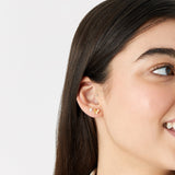 Accessorize London Women's Gold 3 X Butterfly Stud Earring Set