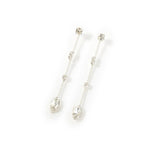 Accessorize London Women's Silver Sparkle Chain Drop Earring