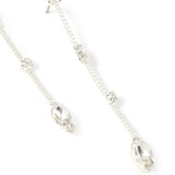 Accessorize London Women's Silver Sparkle Chain Drop Earring