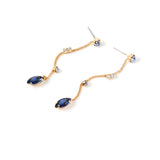 Accessorize London Women's Blue Harvest Sparkle Chain Drop Earring