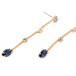 Accessorize London Women's Blue Harvest Sparkle Chain Drop Earring