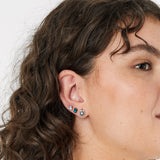 Accessorize London Women's Blue Harvest set of 5 Mixed Shapes Stud Earring Set
