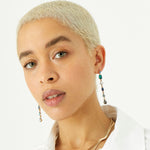 Accessorize London Women's Blue Harvest Slinky Eclectic Stones Drop Earring