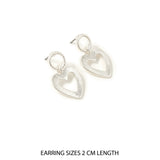 Accessorize London Women's Tiny Heart Short Drop Earring