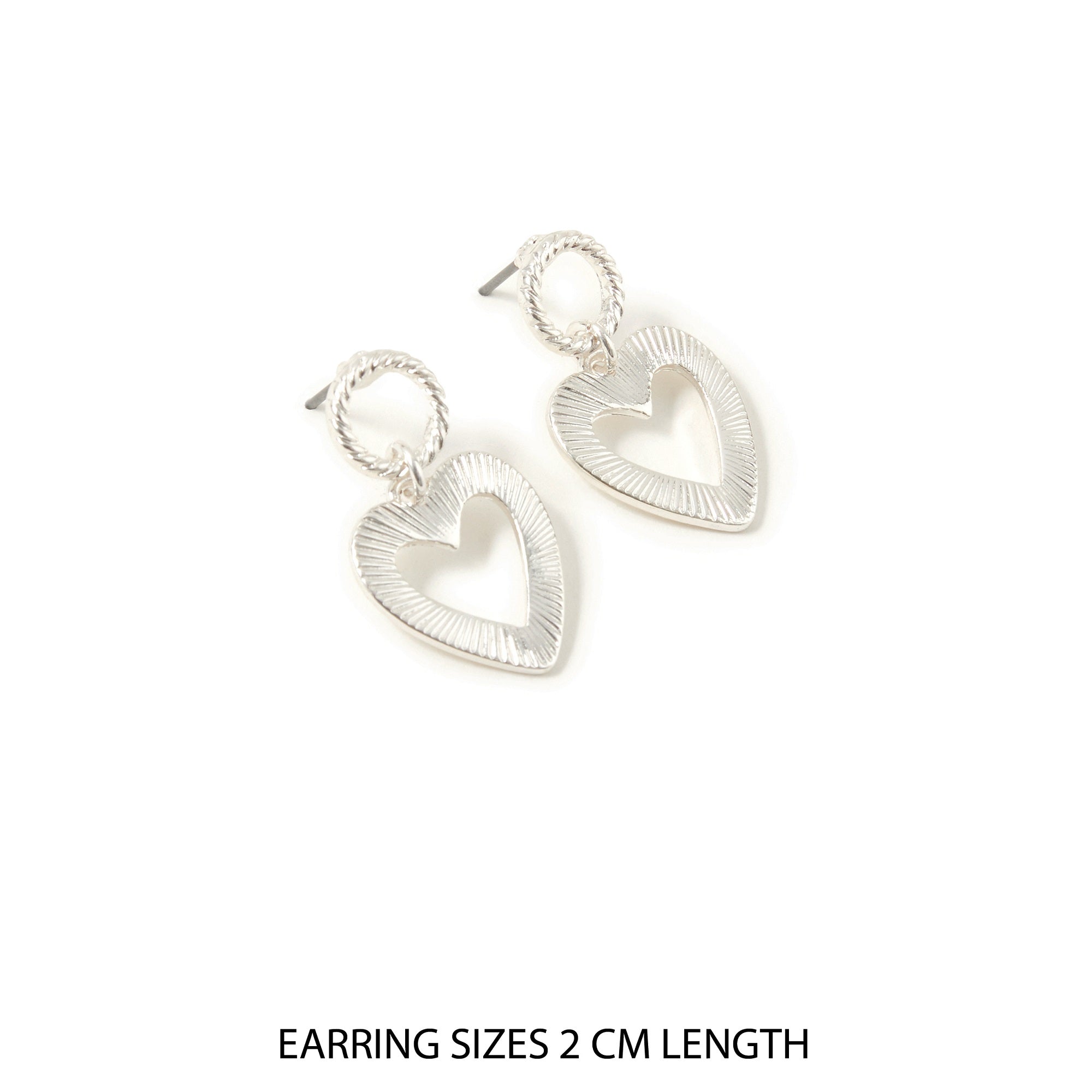 Accessorize London Women's Tiny Heart Short Drop Earring